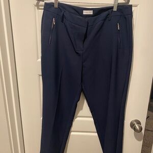 Navy Blue Business Casual Pants (Tapered to ankle)